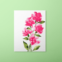Load image into Gallery viewer, Bold Watercolor Blooms Art Print - Pink | Artwork by Rese
