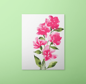 Bold Watercolor Blooms Art Print - Pink | Artwork by Rese