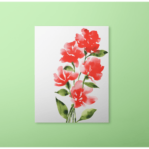 Bold Watercolor Blooms Art Print - Red | Artwork by Rese