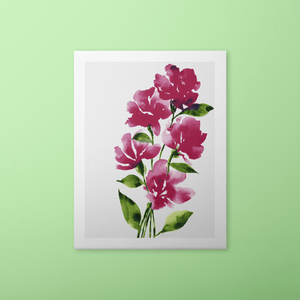 Bold Watercolor Blooms Art Print - Reddish Purple | Artwork by Rese