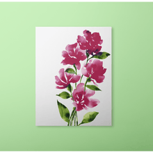 Load image into Gallery viewer, Bold Watercolor Blooms Art Print - Reddish Purple | Artwork by Rese

