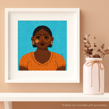 Load image into Gallery viewer, Facetober No. 2 (Glasses Version) Portrait Art Print | Artwork by Rese
