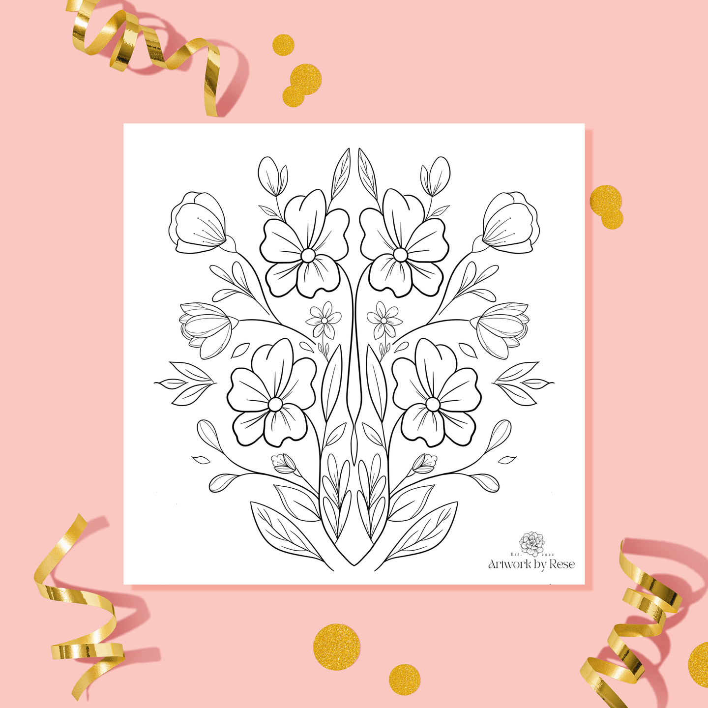 Freebie Of the Month -  Downloadable Coloring Page | Artwork by Rese