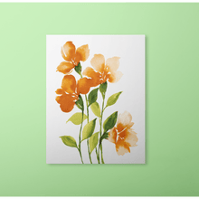 Load image into Gallery viewer, Loose Watercolor Flower Sketch Art Print - Orange | Artwork by Rese
