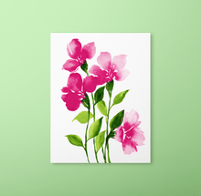 Load image into Gallery viewer, Loose Watercolor Flower Sketch Art Print - Pink Bold | Artwork by Rese
