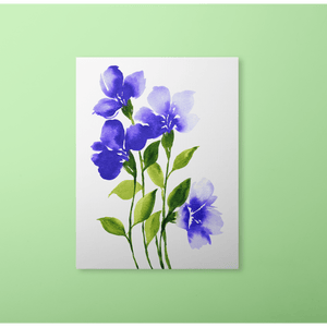 Loose Watercolor Flower Sketch Art Print - Purple II | Artwork by Rese