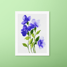 Load image into Gallery viewer, Loose Watercolor Flower Sketch Art Print - Purple II | Artwork by Rese
