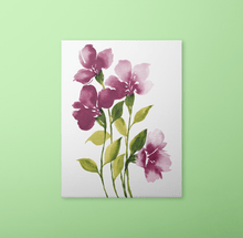 Load image into Gallery viewer, Loose Watercolor Flower Sketch Art Print - Scarlet Lake (Exclusive Print!) | Artwork by Rese

