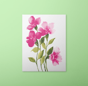 Loose Watercolor Flower Sketch Art Print - Soft Pink | Artwork by Rese