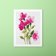 Load image into Gallery viewer, Loose Watercolor Flower Sketch Art Print - Soft Pink | Artwork by Rese
