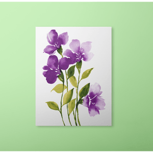 Loose Watercolor Flower Sketch Art Print - True Purple | Artwork by Rese