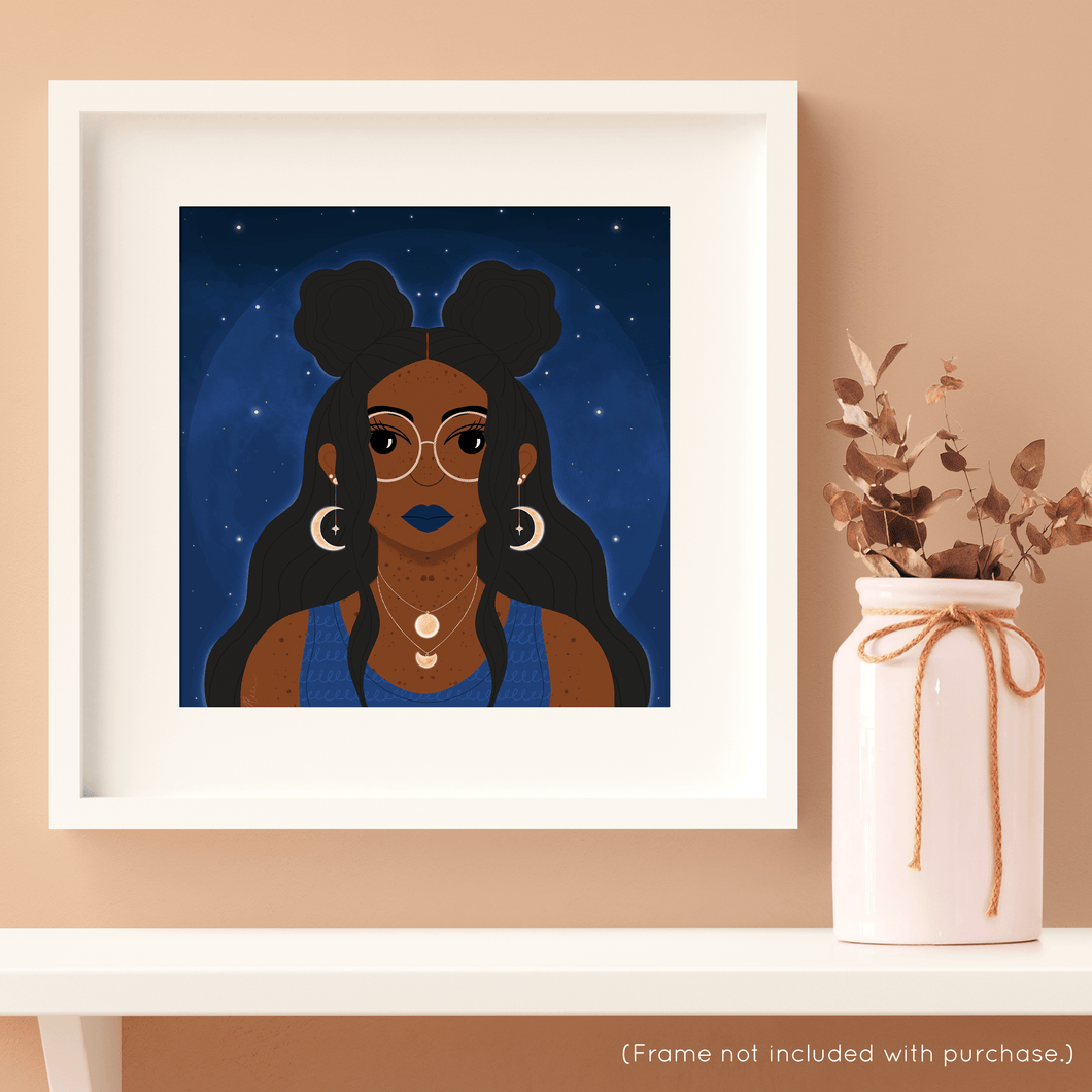 Many Moons Portrait Art Print | Artwork by Rese