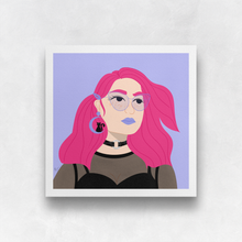 Load image into Gallery viewer, Pretty in Pink (and Very Peri!) II Portrait Art Print | Artwork by Rese
