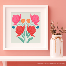 Load image into Gallery viewer, Symmetrical Floral Bouquet Art Print | Artwork by Rese
