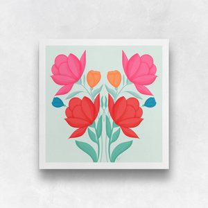 Symmetrical Floral Bouquet Art Print | Artwork by Rese